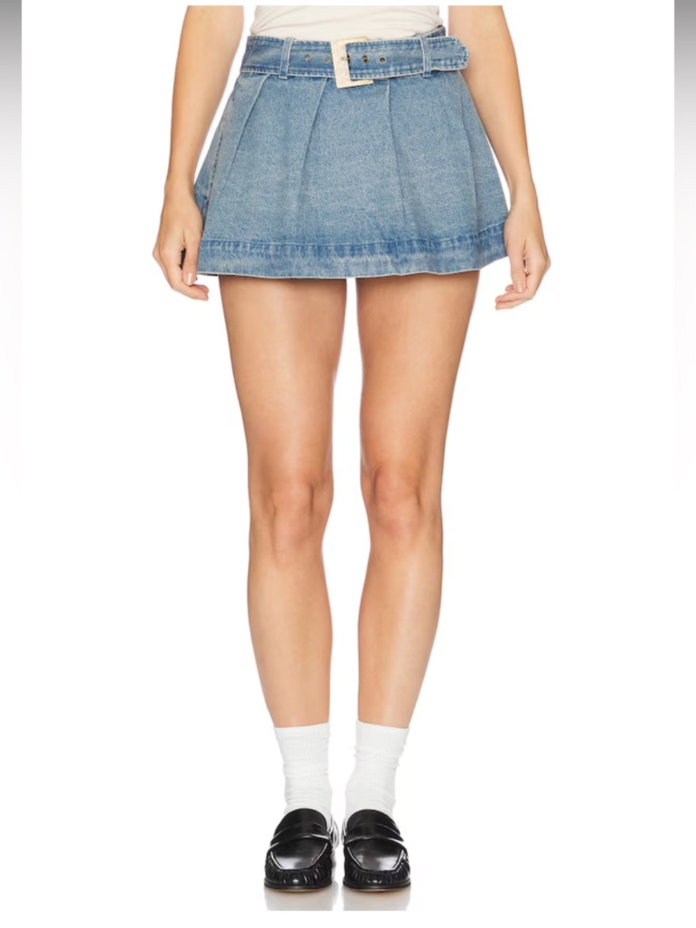 Show Me Your MuMu Lohan Mini Skort in Ozone Indigo